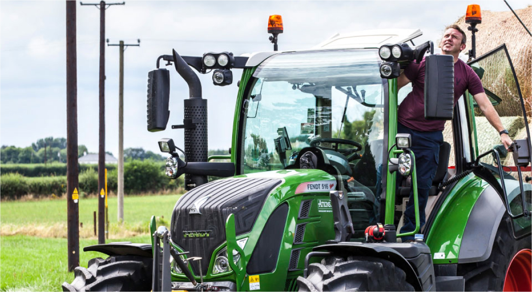 Farmer on a tractor