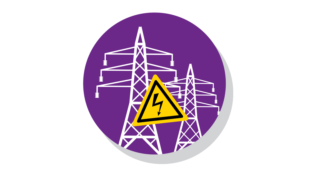 Icon illustrating never climb a pylon