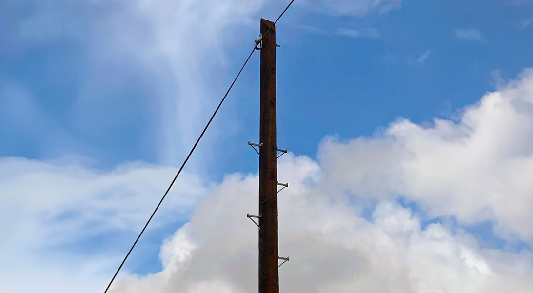 Example of a typical telecoms (EIR) network pole