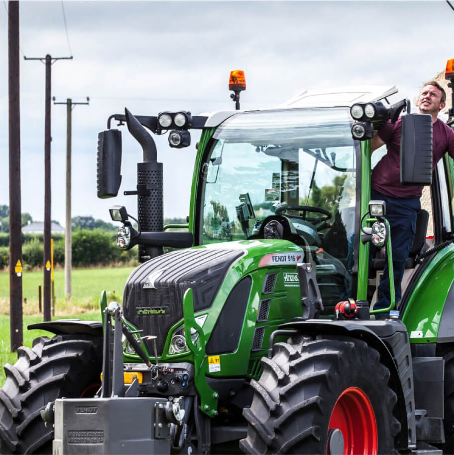 Farmer on a tractor